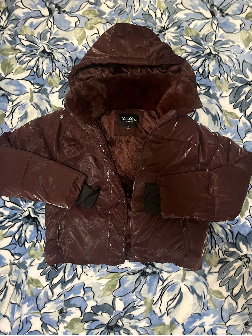 Deep Wine Puffer coat